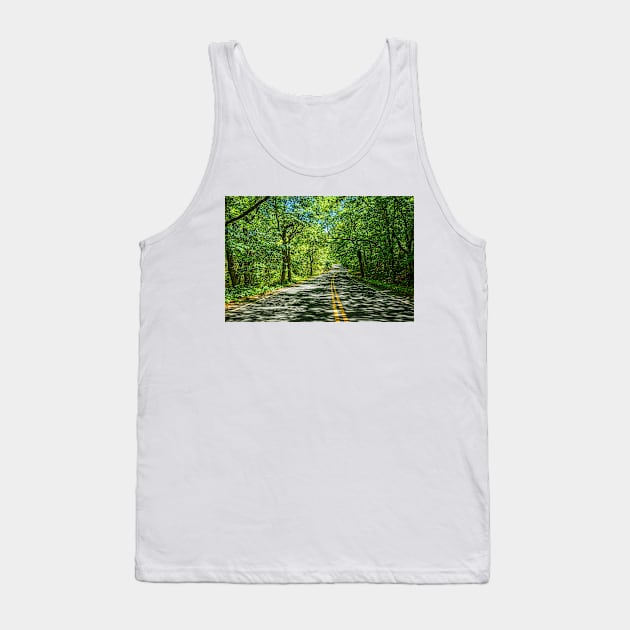 Race Point Road Cape Cod Tank Top by Gestalt Imagery